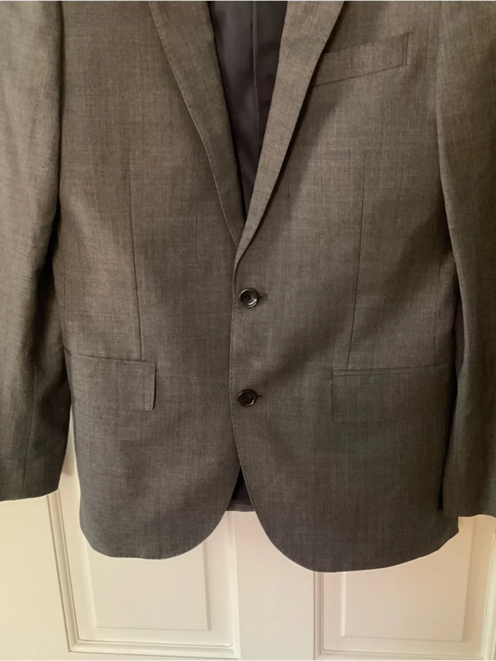J.Crew Ludlow Slim-fit Blazer Jacket double vent Italian worsted wool Gray 36R